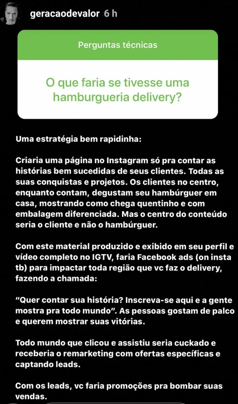 O que faria se tivesse uma hamburgueria delivery?