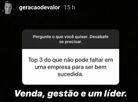 Top 3 do que não pode faltar em
uma empresa para ser bem
sucedida.