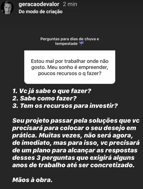 Estou mal por trabalhar onde não gosto. Meu sonho é empreender, poucos recursos o q fazer?