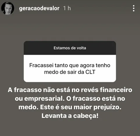 Fracassei tanto que agora tenho medo de sair da CLT