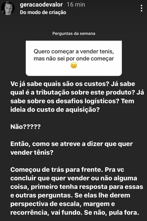 Quero começar a vender tenis, mas não sei por onde começar