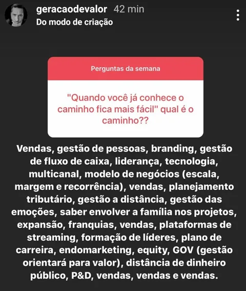 "Quando você já conhece o caminho fica mais fácil" qual é o caminho??
