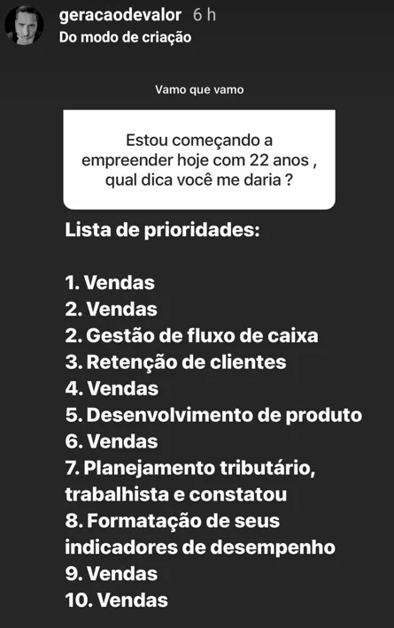 empreender hoje com 22 anos , qual dica você me daria ?