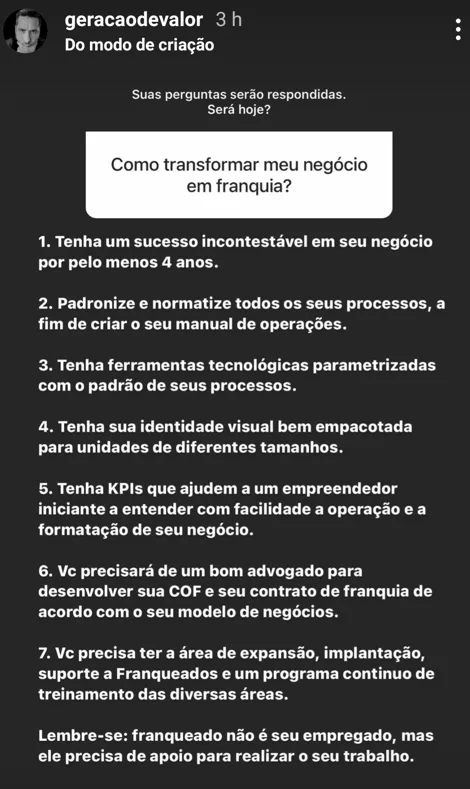 Como transformar meu negócio em franquia?