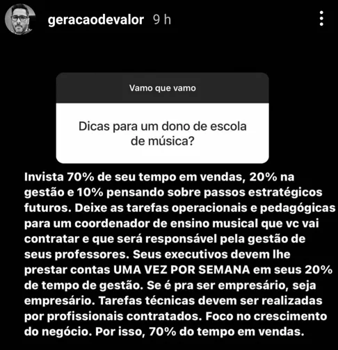 Dicas para um dono de escola de música?