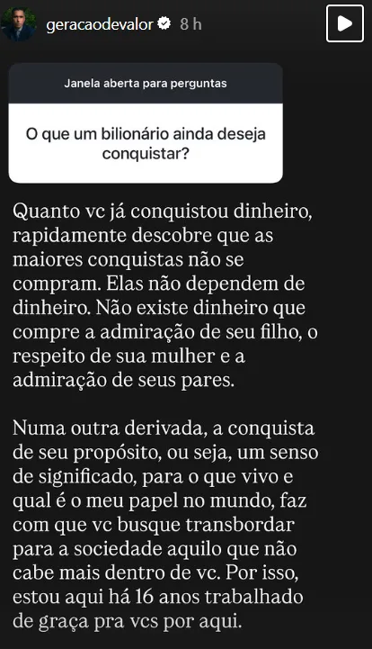 O que um bilinário ainda deseja conquistar?