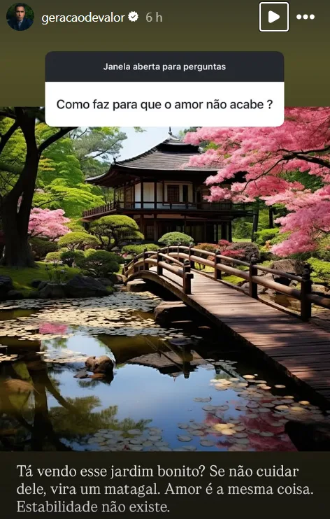 Como faz para que o amor não acabe ?