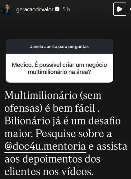 Médico. É possível criar um negócio multimilionário na área?