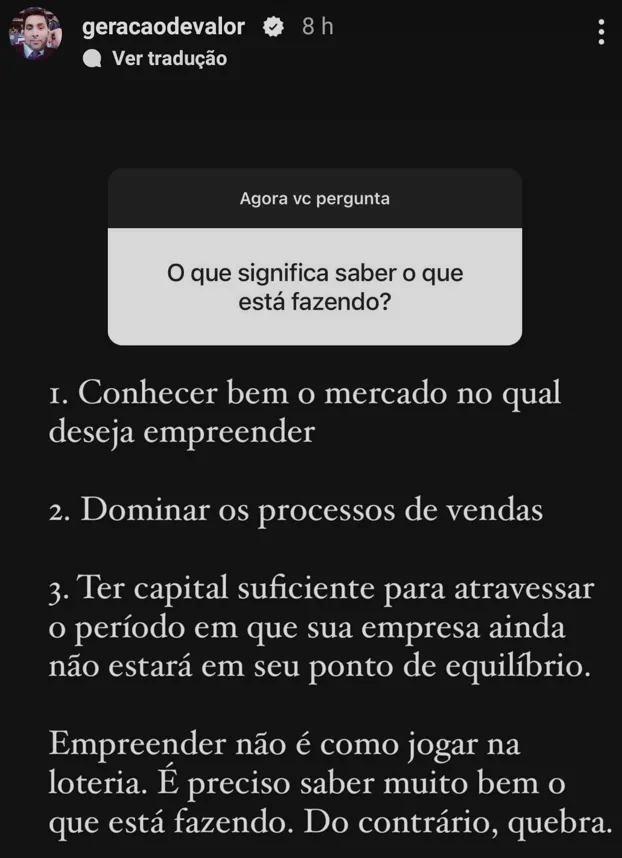 O que significa saber o que  está fazendo?