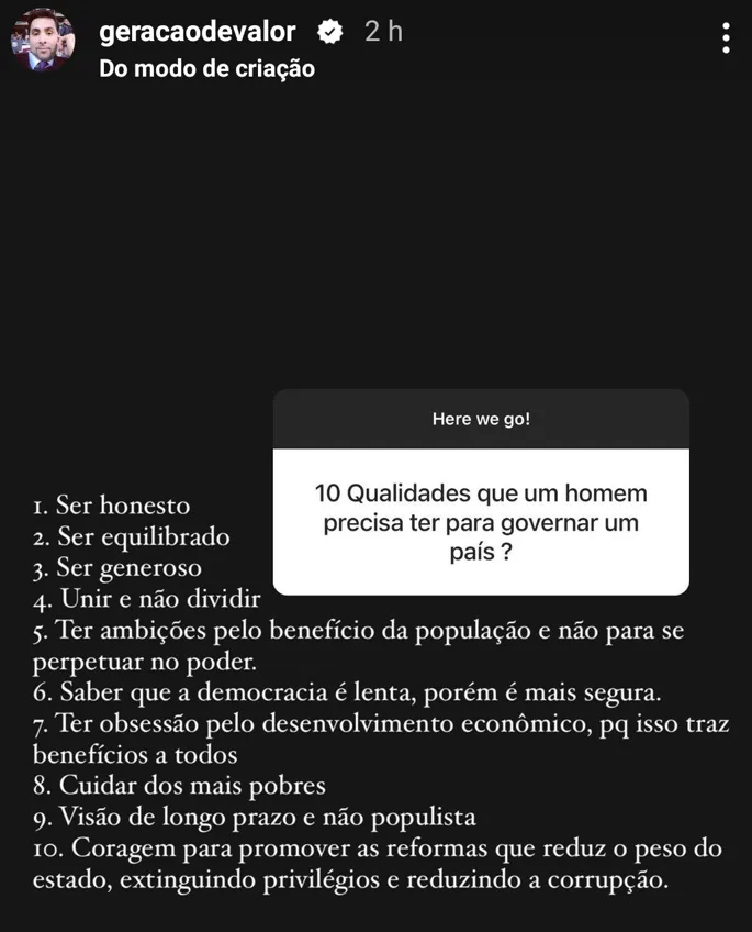 10 Qualidades que um homem precisa ter para governar um país ?
