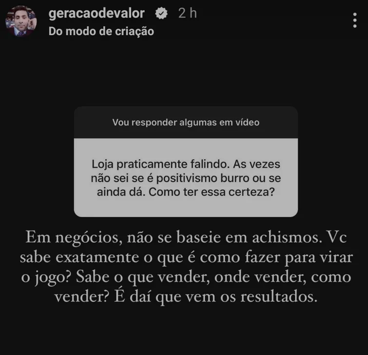 Loja praticamente falindo. As vezes não sei se é positivismo burro ou se ainda dá. Como ter essa certeza?