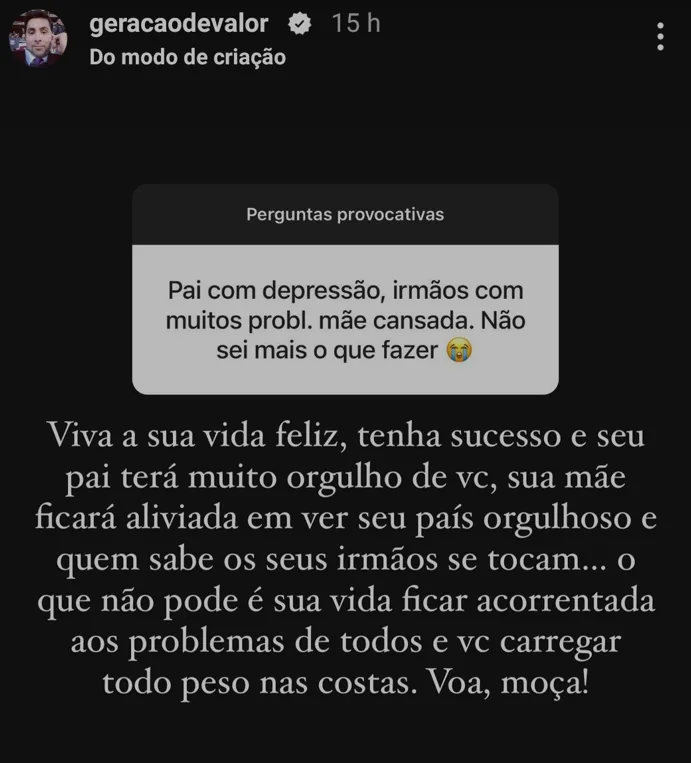 Pai com depressão, irmãos com muitos probl. mãe cansada. Não sei mais o que fazer