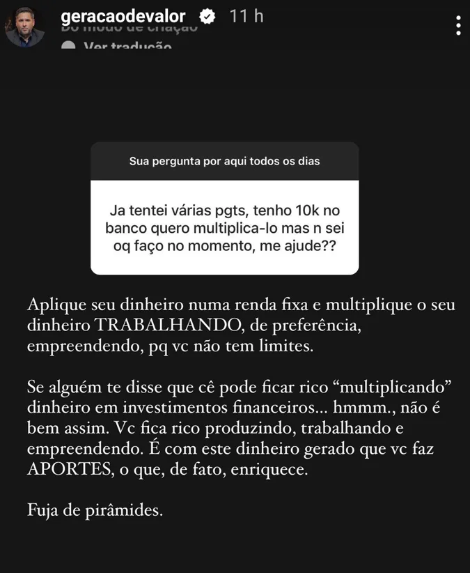 Ja tentei várias pgts, tenho 10k no banco quero multiplica-lo mas n sei oq faço no momento, me ajude??
