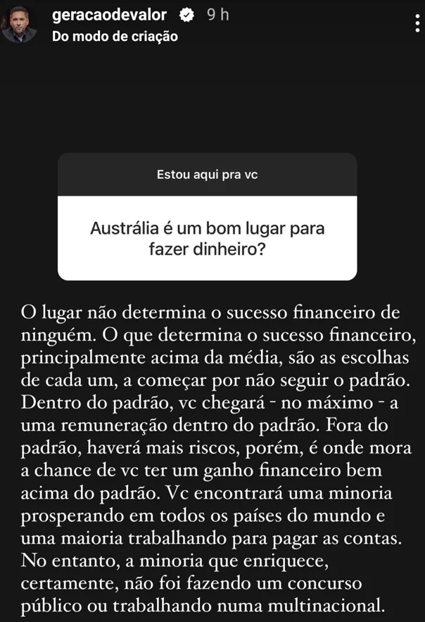 Austrália é um bom lugar para fazer dinheiro?