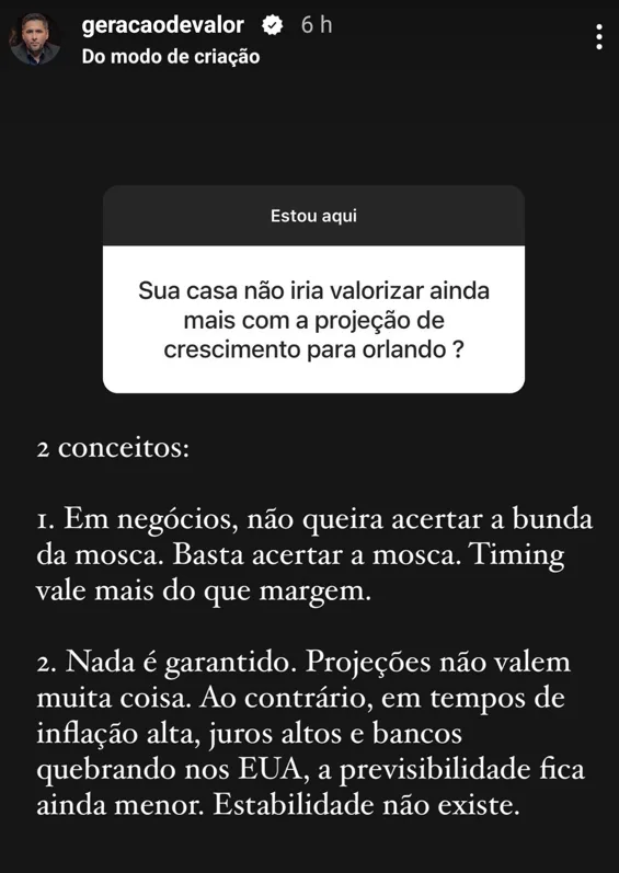 Sua casa não iria valorizar ainda mais com a projeção de crescimento para orlando ?