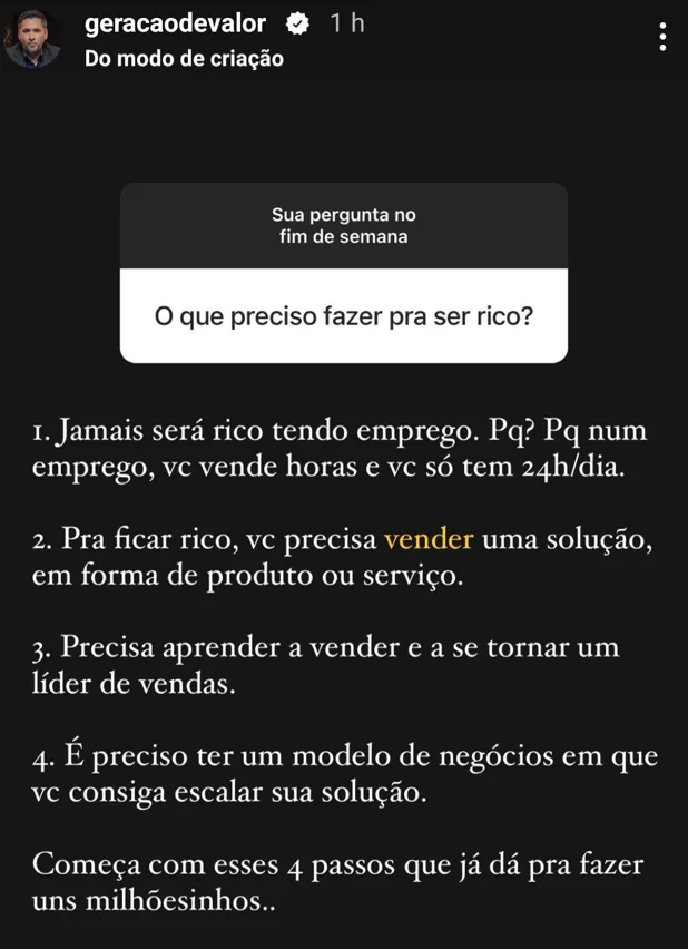 O que preciso fazer pra ser rico?