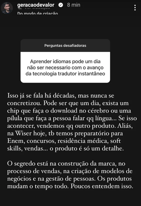 Aprender idiomas pode um dia não ser necessario com o avanço da tecnologia tradutor instantâneo