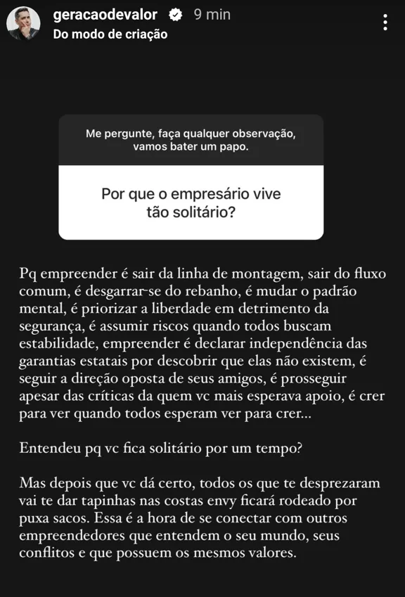 Por que o empresário vive tão solitário?