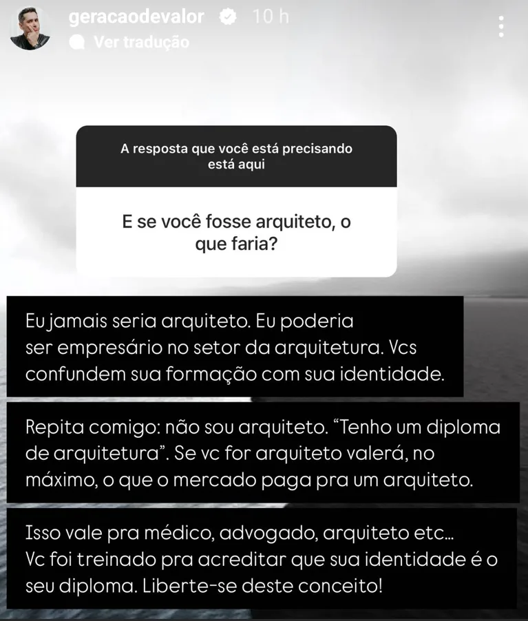 E se você fosse arquiteto, o que faria?