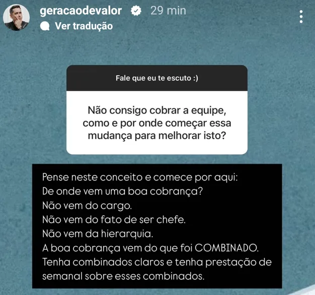 Não consigo cobrar a equipe, como e por onde começar essa mudança para melhorar isto?