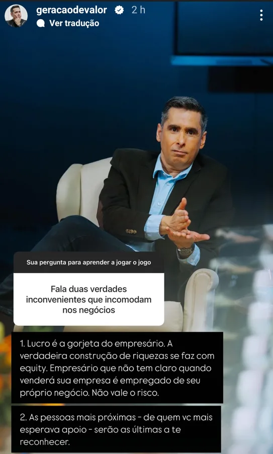 Fala duas verdades inconvenientes que incomodam nos negócios