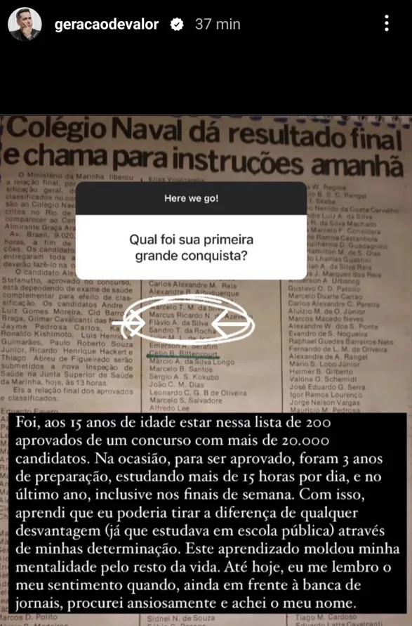 Qual foi sua primeira grande conquista?