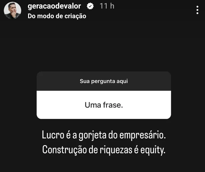 Uma frase.