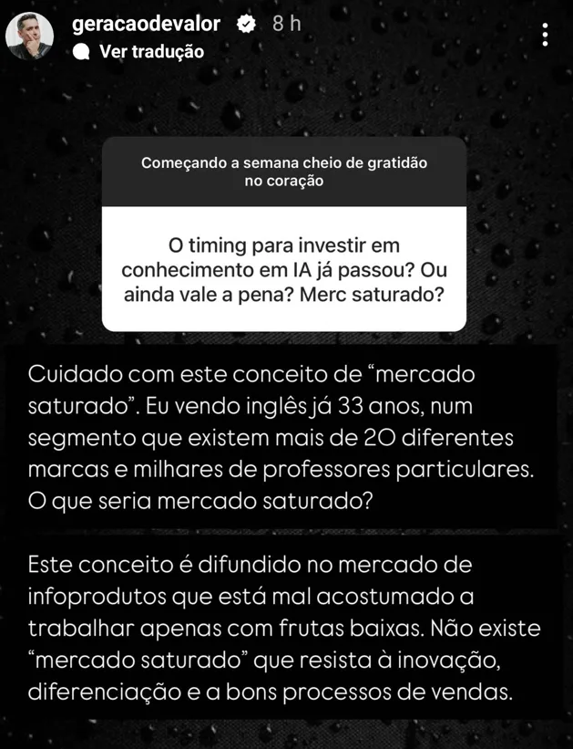 O timing para investir em conhecimento em IA já passou? Ou ainda vale a pena? Merc saturado?
