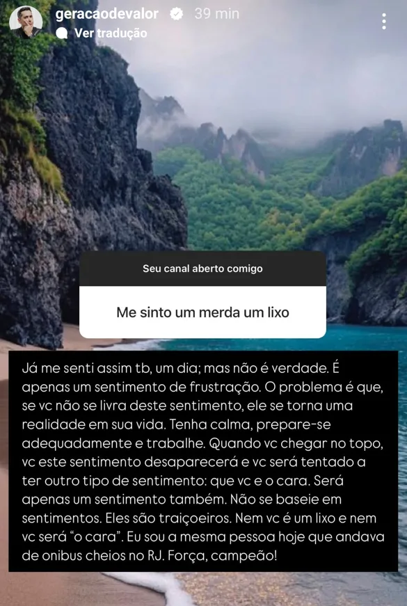 Me sinto um merda um lixo