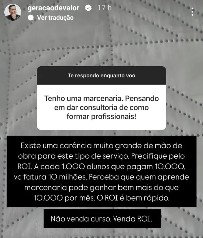 Tenho uma marcenaria. Pensando em dar consultoria de como formar profissionais!
