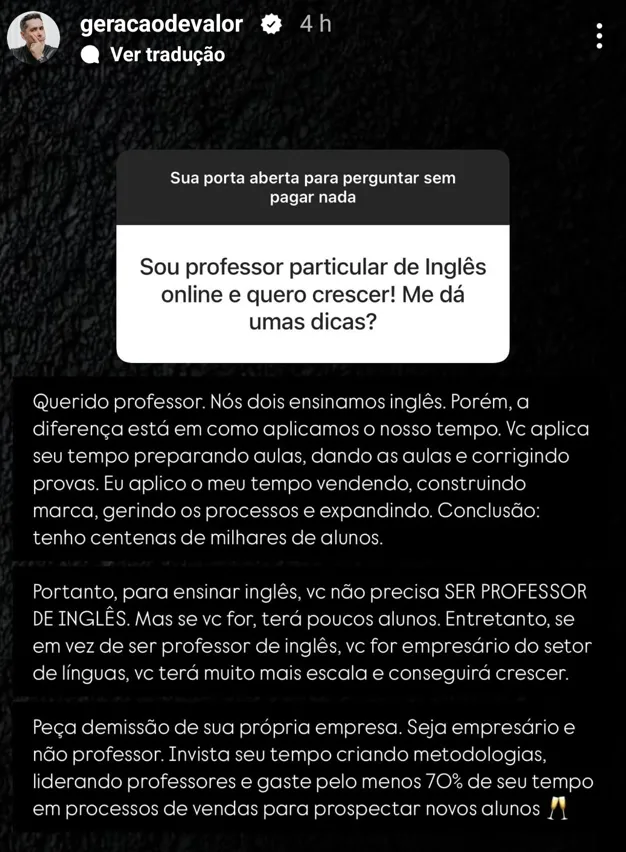 Sou professor particular de Inglês online e quero crescer! Me da umas dicas?