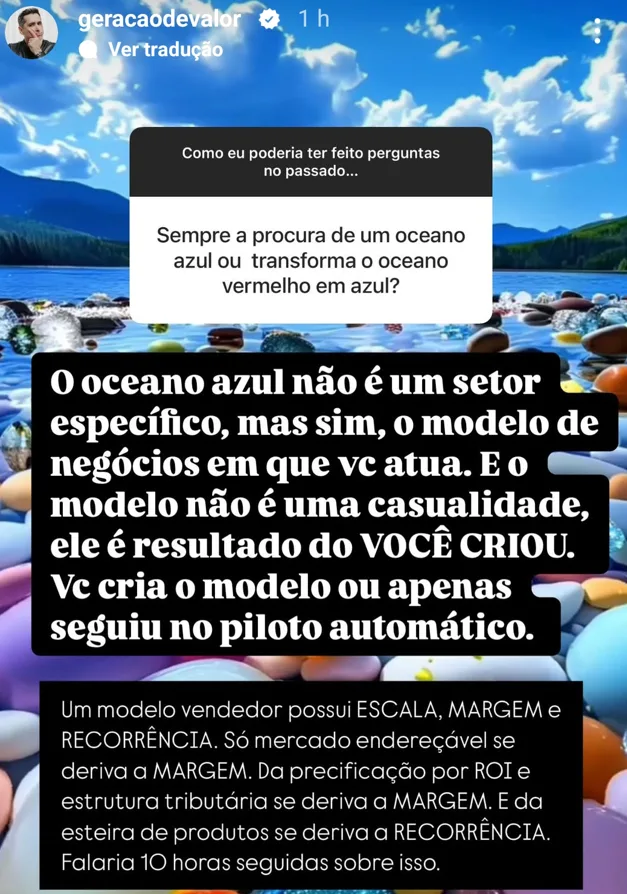Sempre a procura de um oceano  azul ou transforma o oceano vermelho em azul?