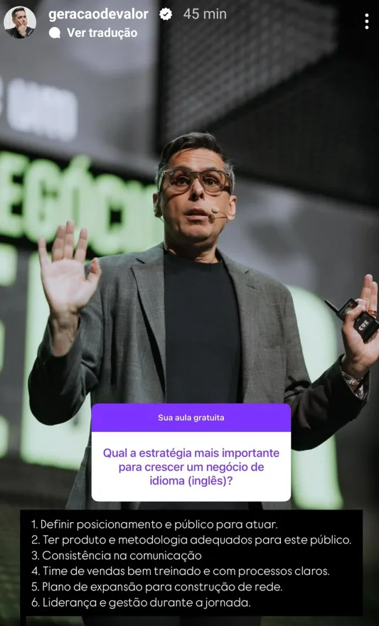 Qual a estratégia mais importante para crescer um negócio de idioma (inglês)?