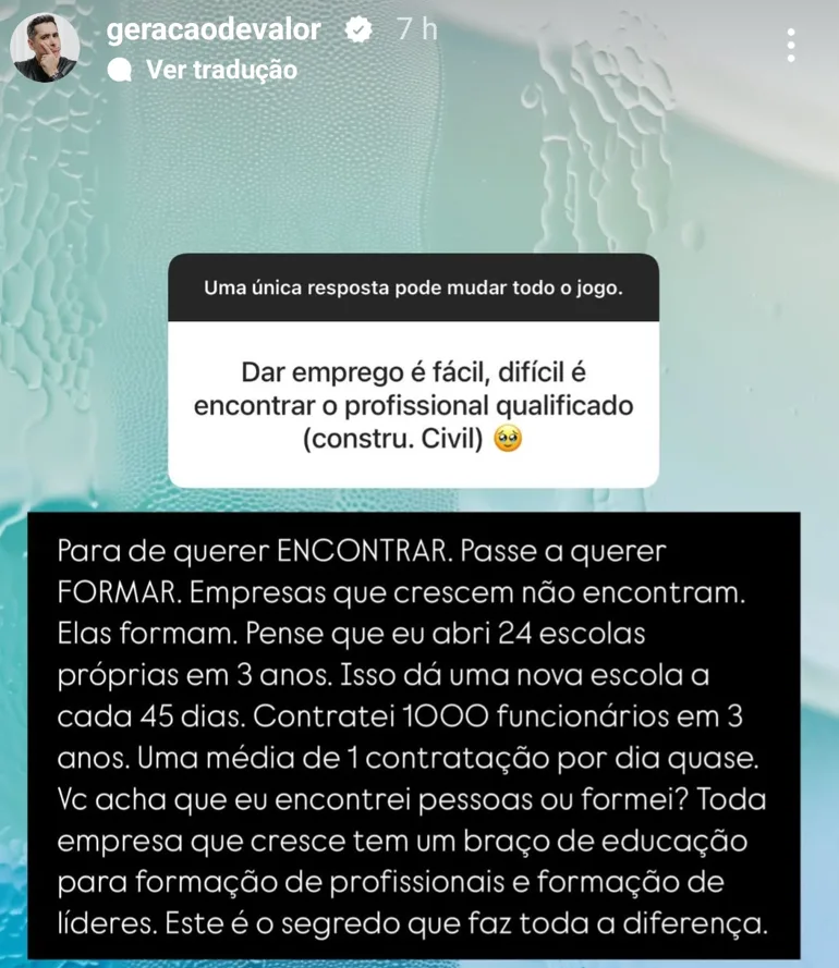 Dar emprego é fácil, difícil é encontrar o profissional qualificado (constru. Civil)
