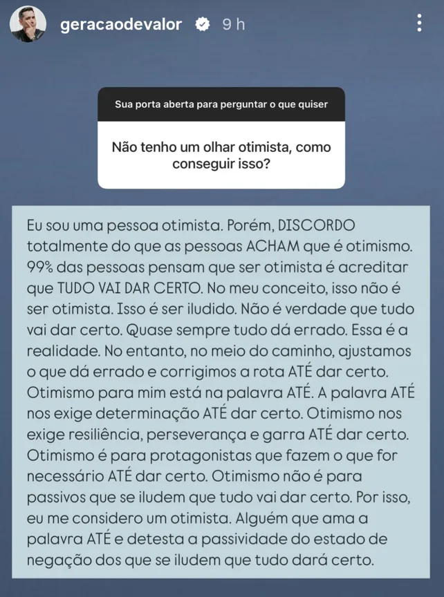 Não tenho um olhar otimista, como conseguir isso?