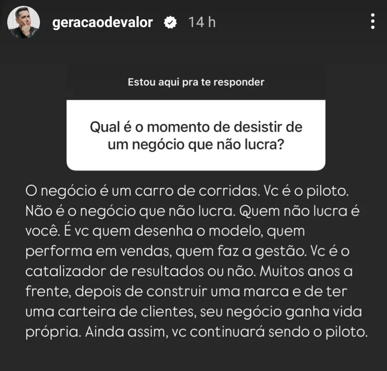 Qual é o momento de desistir de um negócio que não lucra?