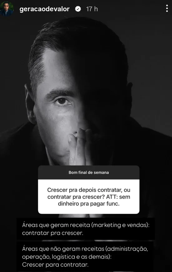 Crescer pra depois contratar, ou contratar pra crescer? ATT: sem dinheiro pra pagar func.
