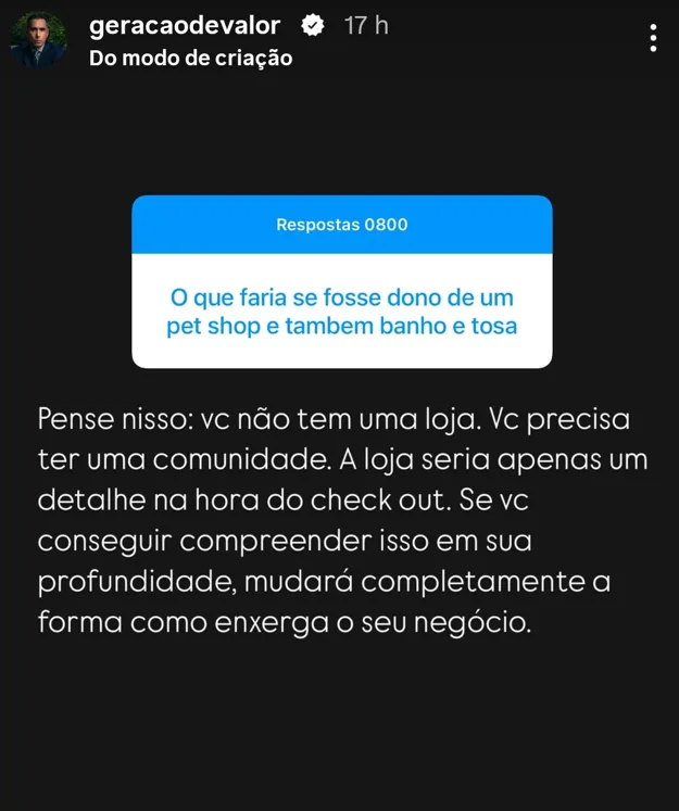 O que faria se fosse dono de um pet shop e também banho e tosa