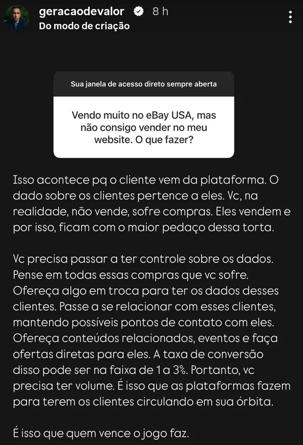 Vendo muito no eBay USA, mas não consigo vender no meu website. O que fazer?
