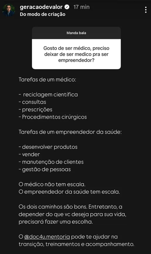 Gosto de ser médico, preciso deixar de ser medico pra ser empreendedor?