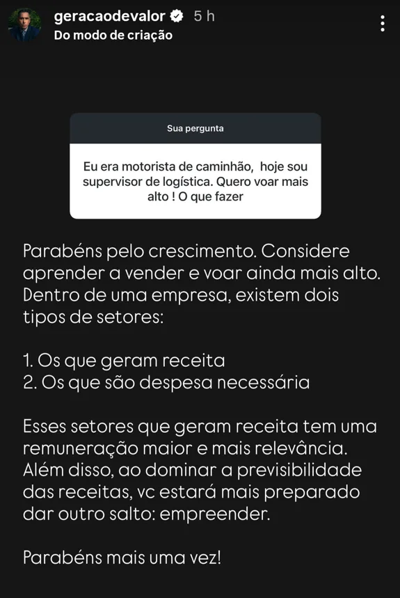 Eu era motorista de caminhão, hoje sou supervisor de logística. Quero voar mais alto ! O que fazer