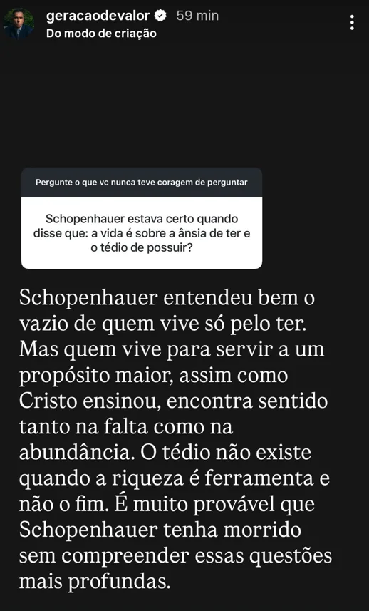 Schopenhauer estava certo quando disse que: a vida é sobre a ânsia de ter e o tédio de possuir?