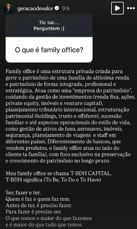 O que é family office?