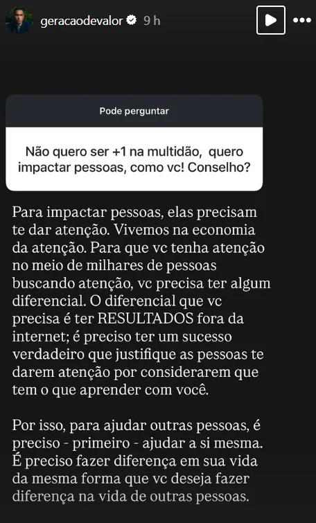 Não quero ser +1 na multidão, quero impactar pessoas, como vc! Conselho?
