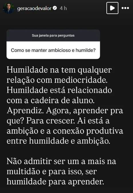 Como se manter ambicioso e humilde?