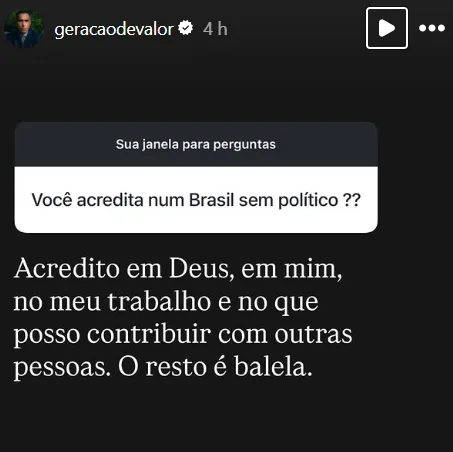 Você acredita num Brasil sem político ??