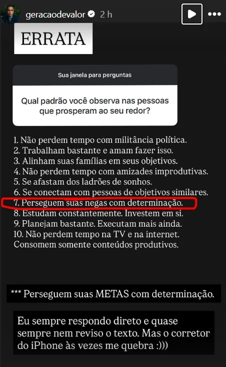 Qual padrão você observa nas pessoas que prosperam ao seu redor?