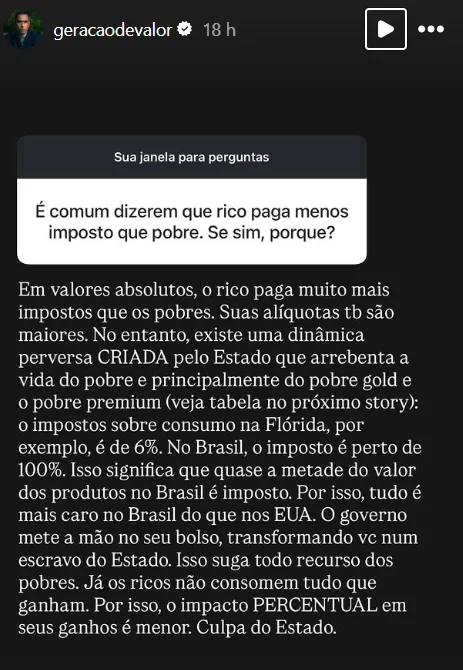 É comum dizerem que rico paga menos imposto que pobre. Se sim, porque?