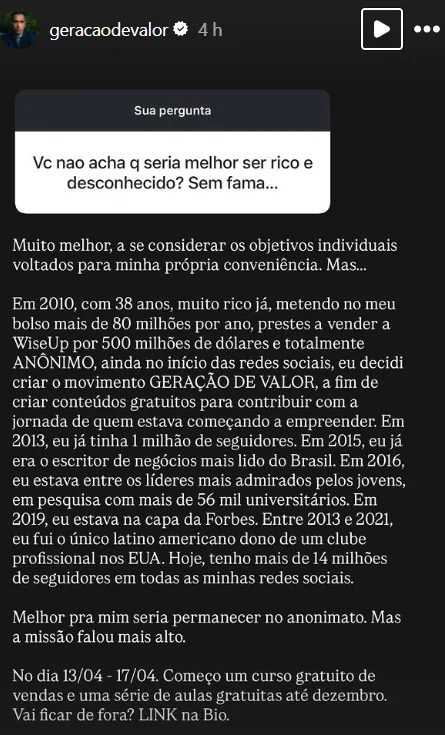 Vc nao acha q seria melhor ser rico e desconhecido? Sem fama...