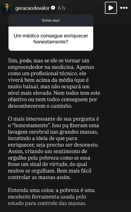 Um médico consegue enriquecer honestamente?